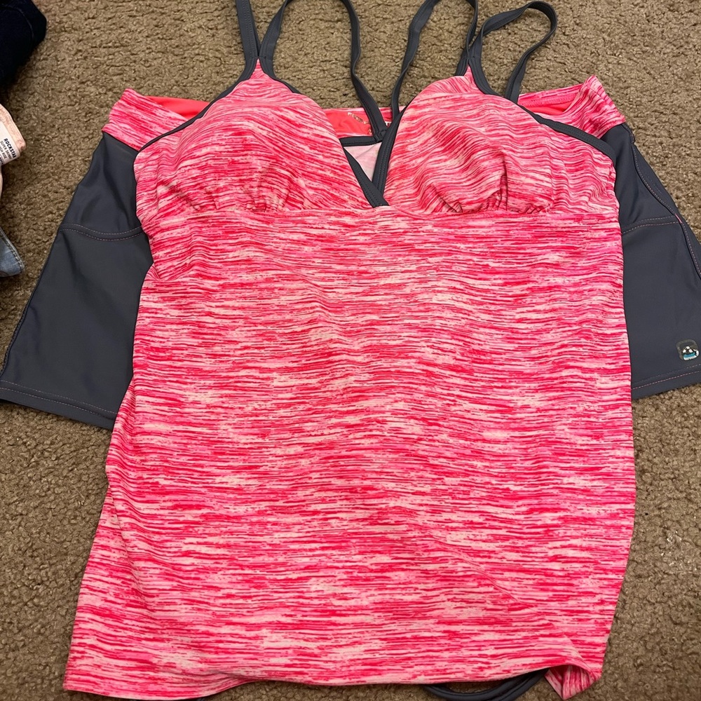 Pink , White , Grey Bathing Suit